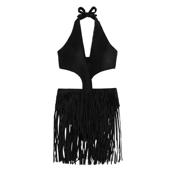 Damer High-Cut Fransen Halter Badedragt Stilla