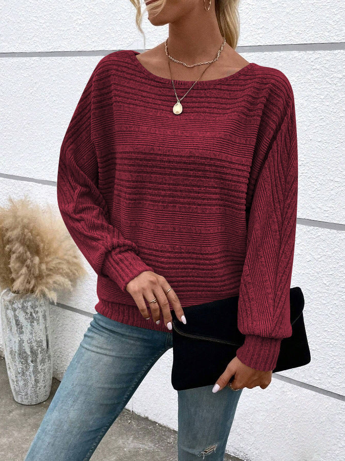 Dame grovstrikpullover med bred pasform og moderne strikdesign Stilla