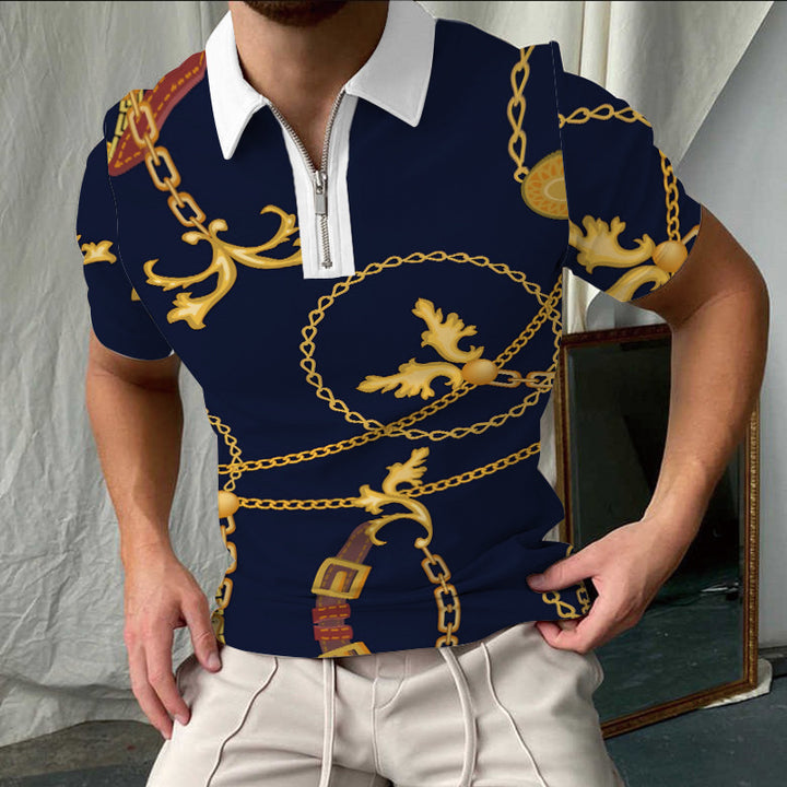 Stilfuldtternet Kortærmet Polo-Shirt til Herrer Stilla
