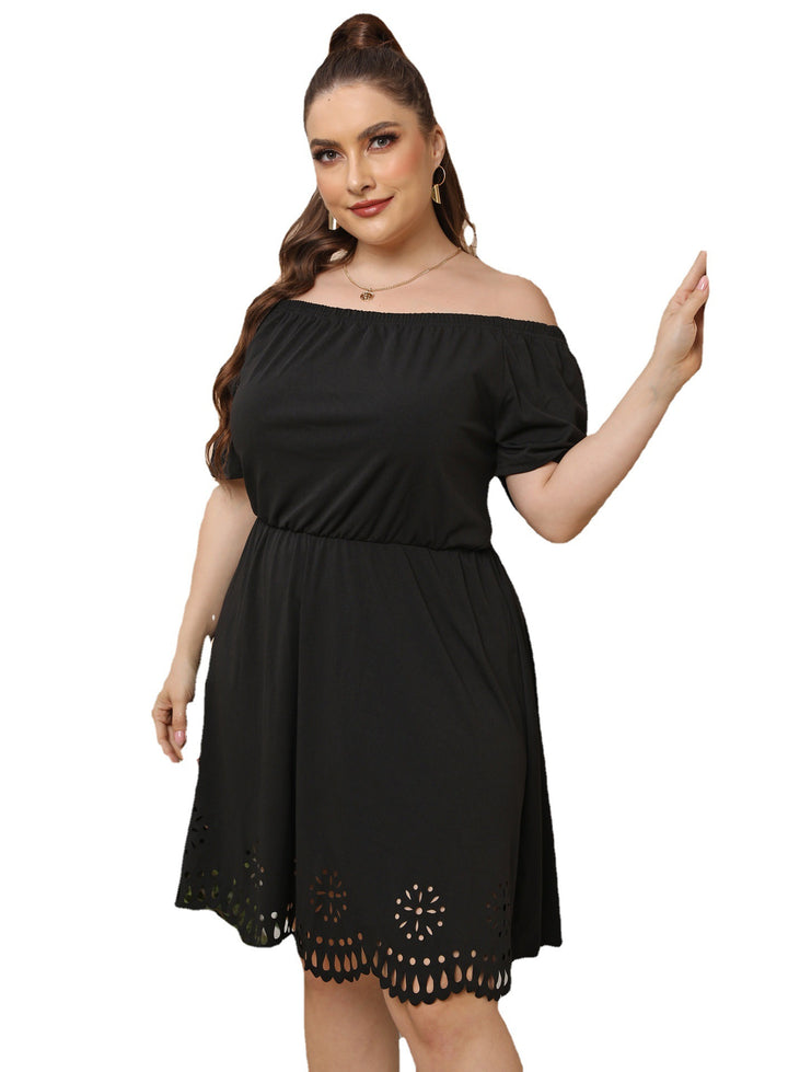 Dame Off-Shoulder A-Linie Kjole med Cut-Out-Detail Stilla