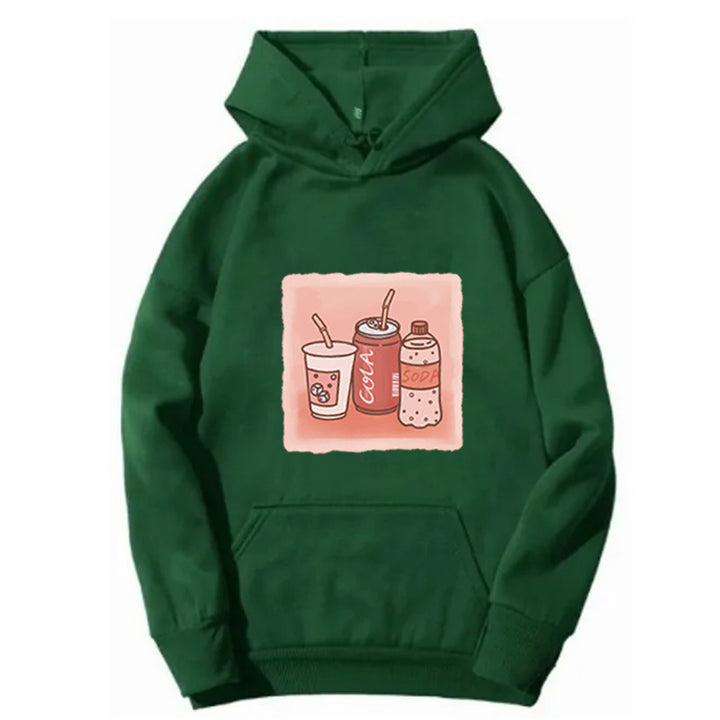 Kvinders hoodie med inspirerende drikke motiv Skovae