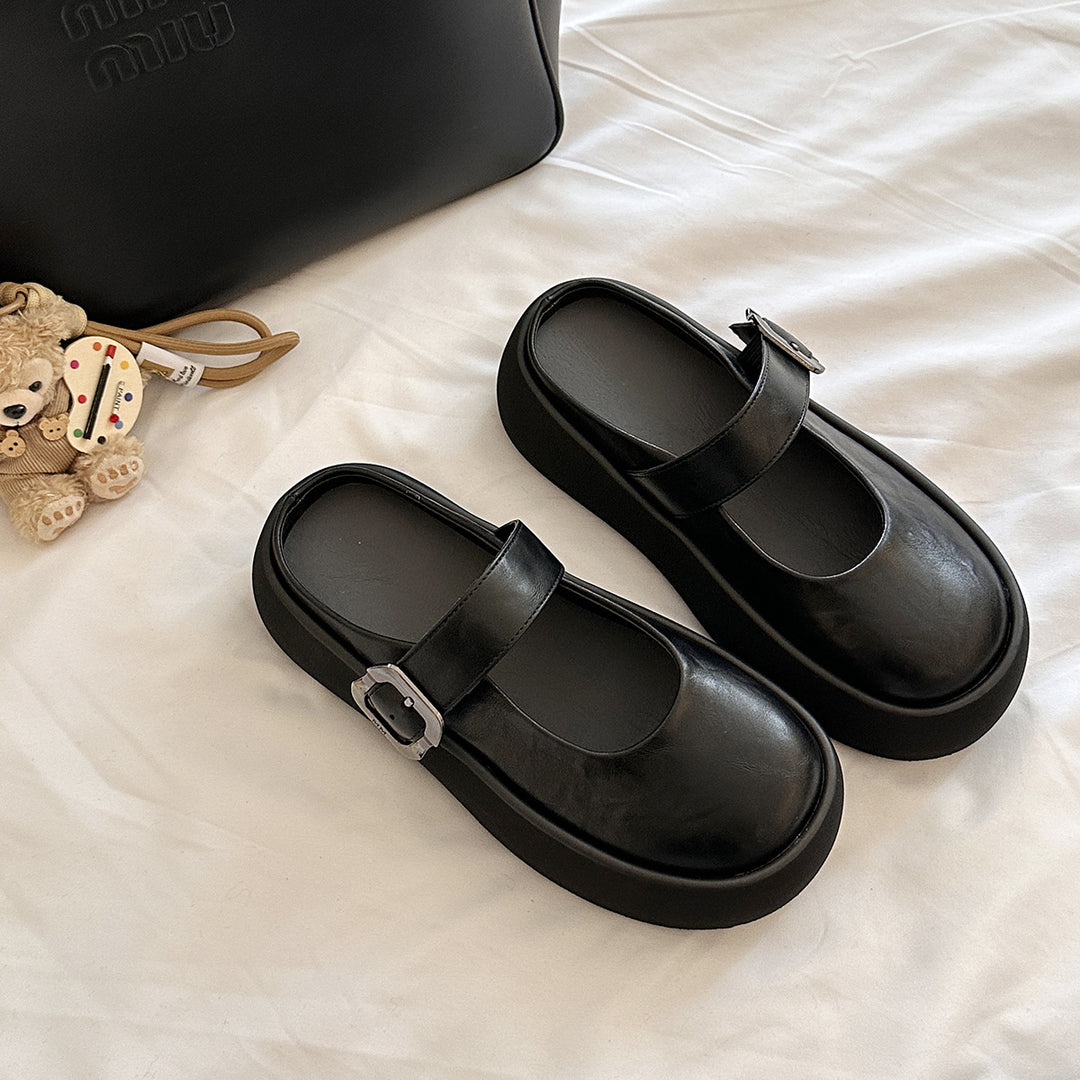 Femme Platform Mary Jane Style Sko med Spændedetalje Stilla