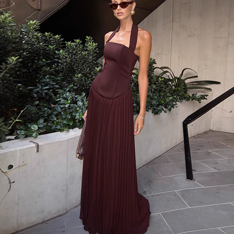Kvindernes elegante maxi kjole med chic stropdesign Stilla