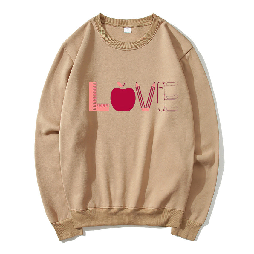 Kvinders sweatshirt med kreativ kærlighedsmotiv Stilla