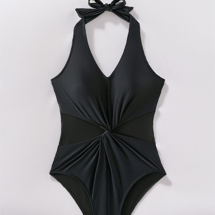 Dame Sporty Monokini med gennemsigtige indsatser Skovae