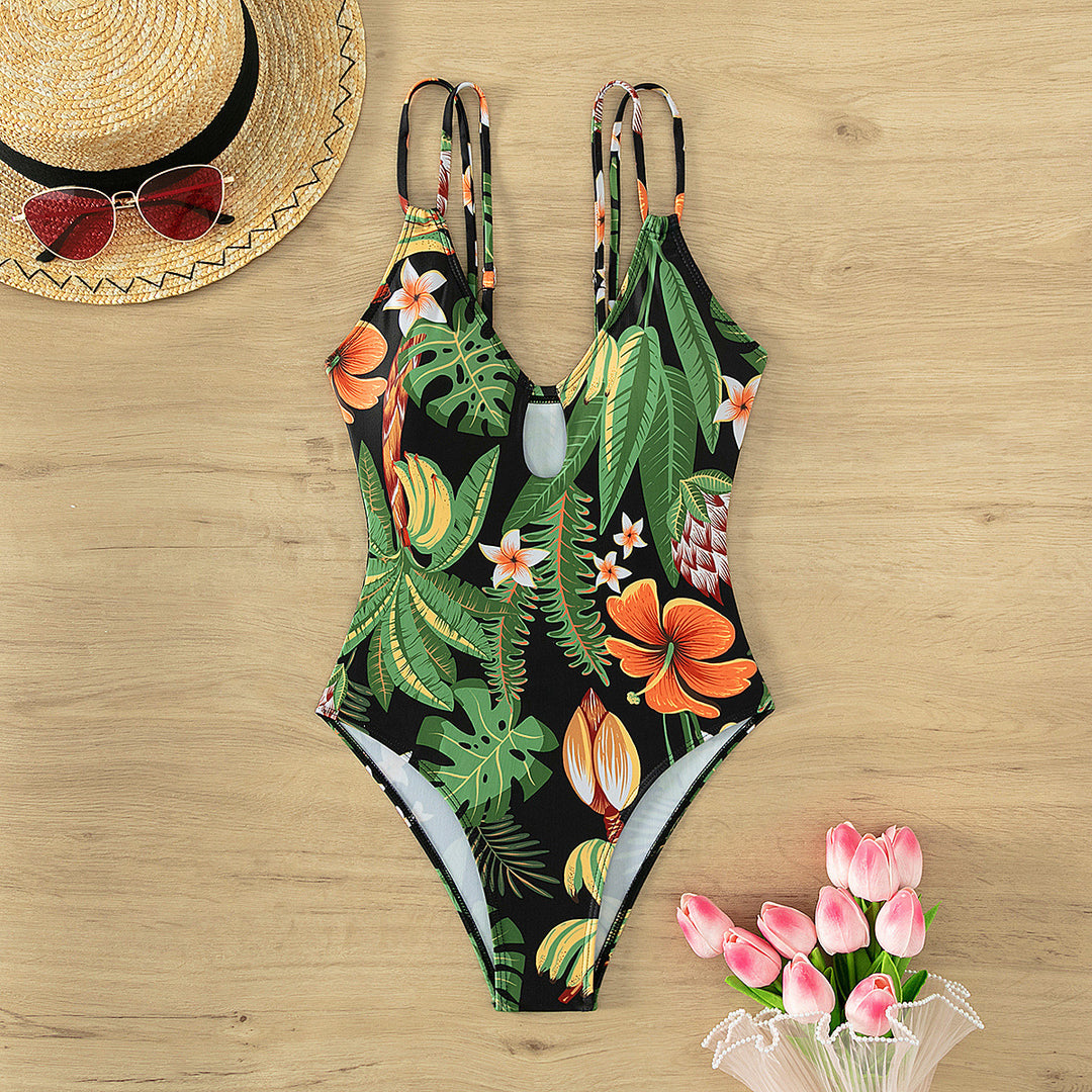 Dame tropisk blomster Cut-Out one-piece badedragt Stilla