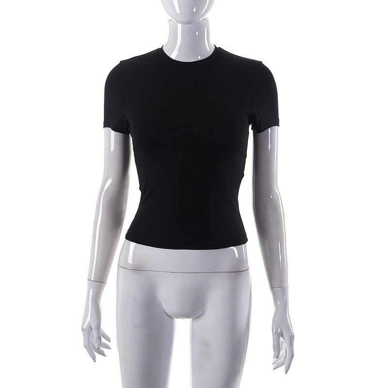 Dame Figurtilpasset Kortærmet T-shirt med højkvalitets Stretch-materiale Skovae