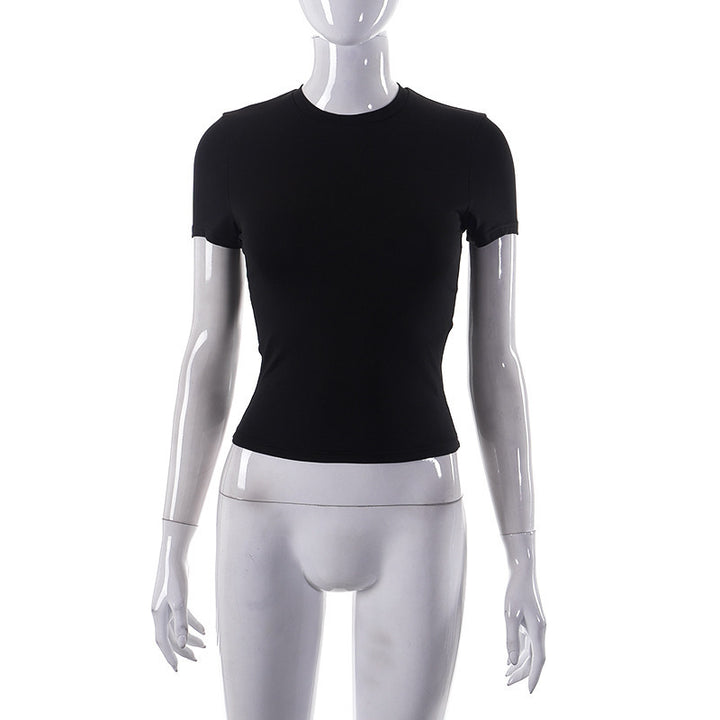 Dame Figurtilpasset Kortærmet T-shirt med højkvalitets Stretch-materiale Skovae