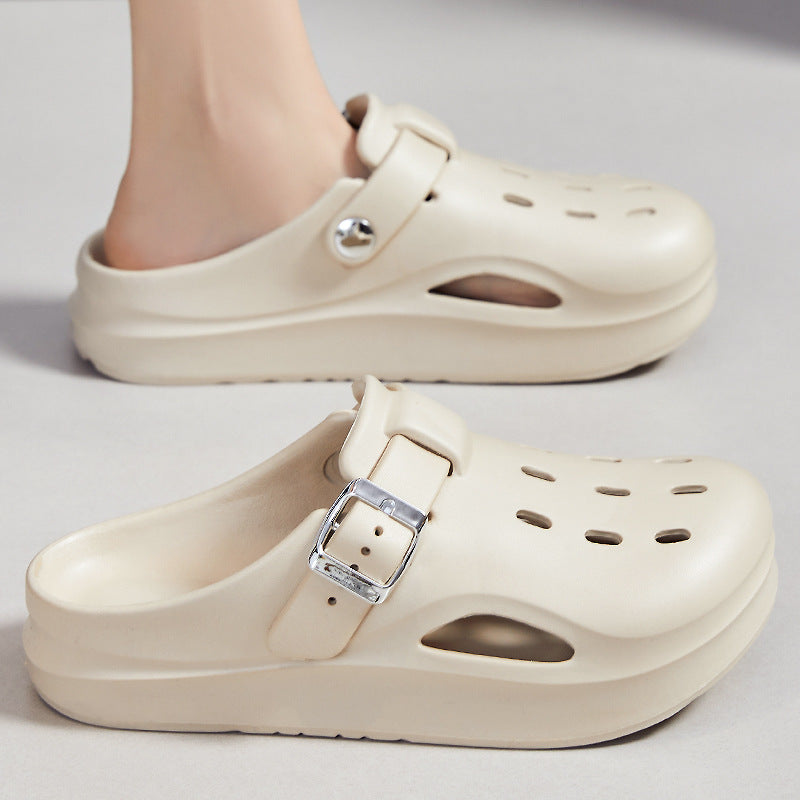 Dame Komfortable Clogs med justerbar rem og åndbart design Stilla