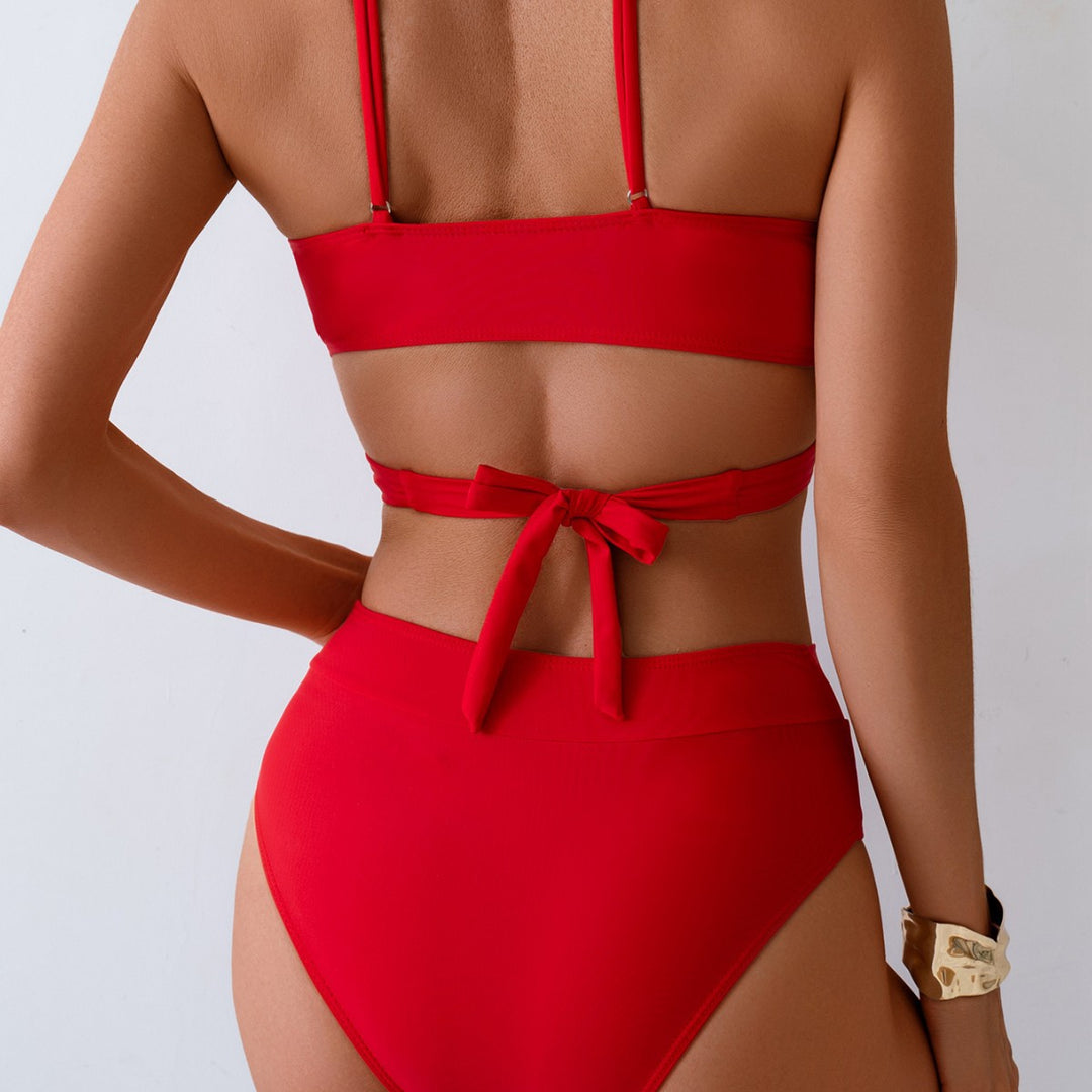 Dame bikini sæt med raffineret vikle-design og høj talje Stilla