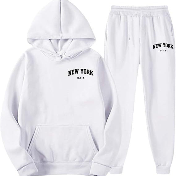 Dame Hooded Sweat Suit med høj kvalitet materiale og moderne bogstaver Skovae