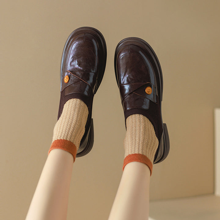 Dame Stilfulde Slip-On Loafers med Åndbart Strik-Obermateriale Stilla