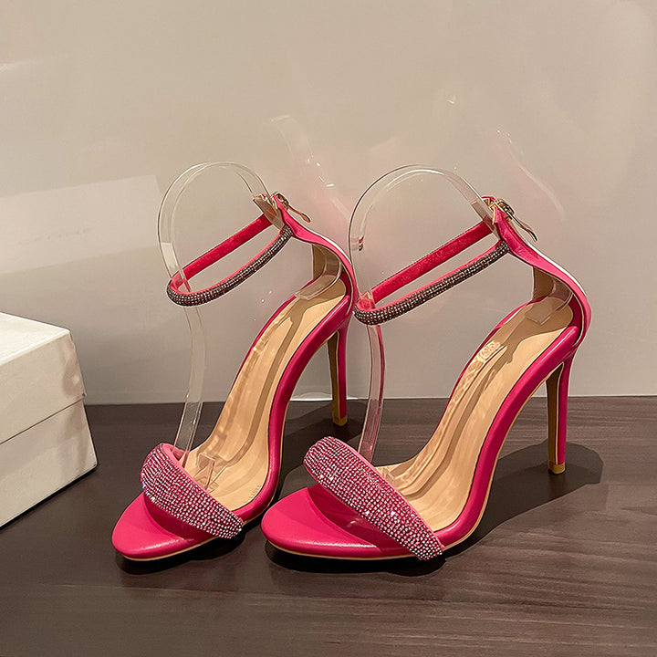 Femme Strappy Højhælede Sandaler med Strass detaljer Stilla
