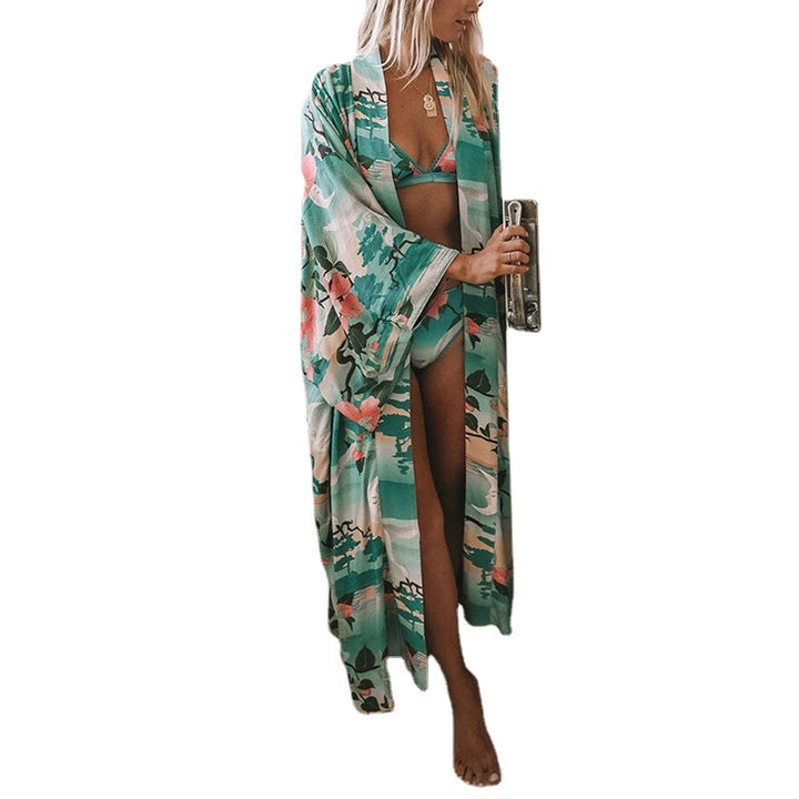 Femme Flydende Strand-Cover-Up Stilla
