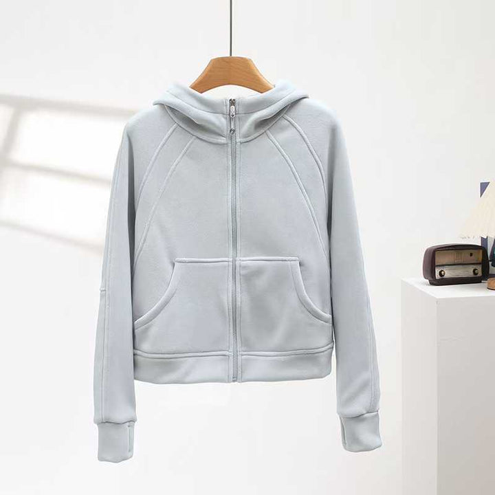 Kvindernes sporty zip hoodie med hyggeligt foer Stilla