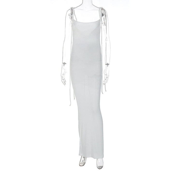 Dame Figurtilpasset Maxikjole med justerbare stropper og elegant design Stilla