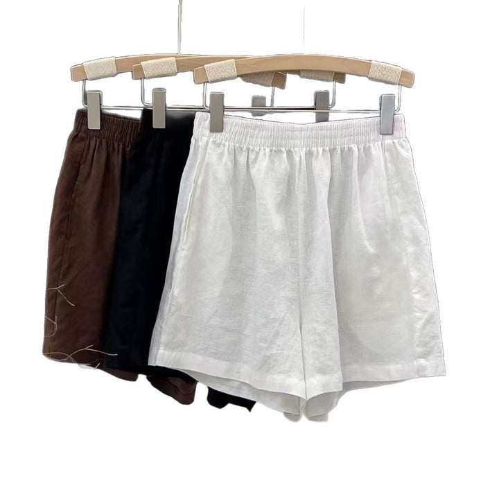 Femme Letvægts Åndbare Linned Shorts Stilla