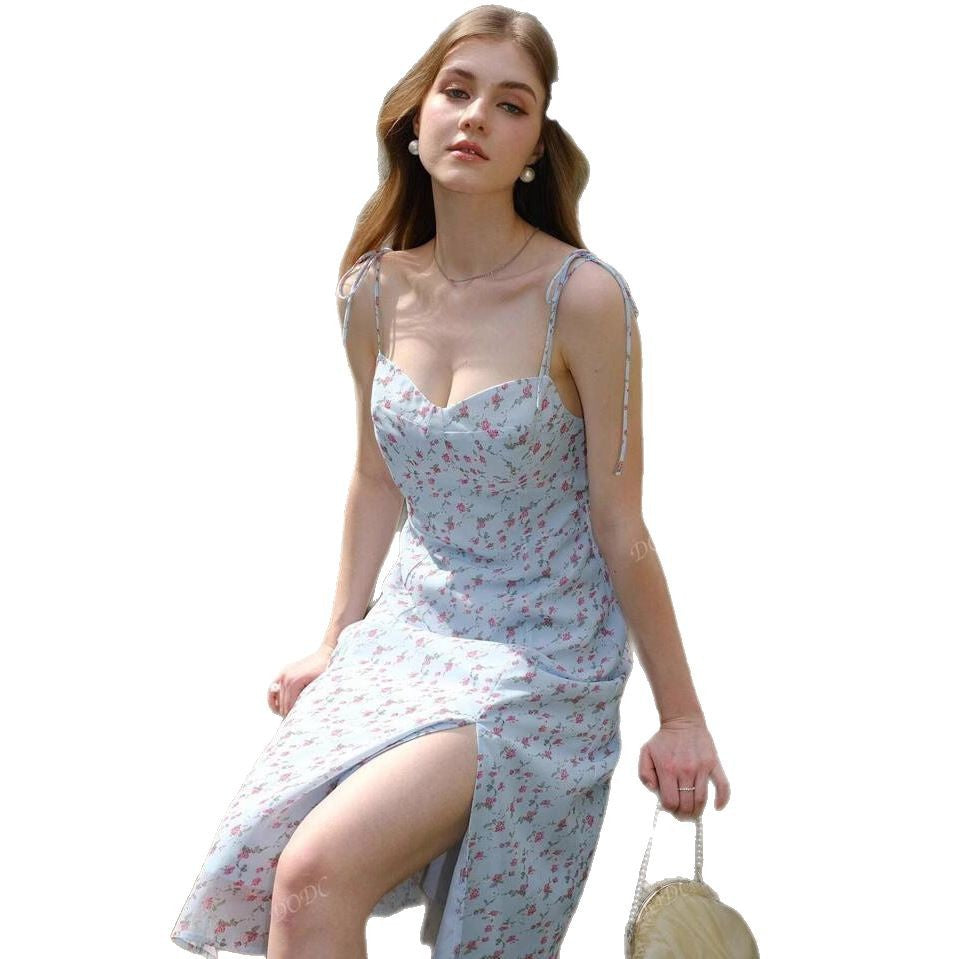 Dame Blomster Shirt Midi Kjole Stilla