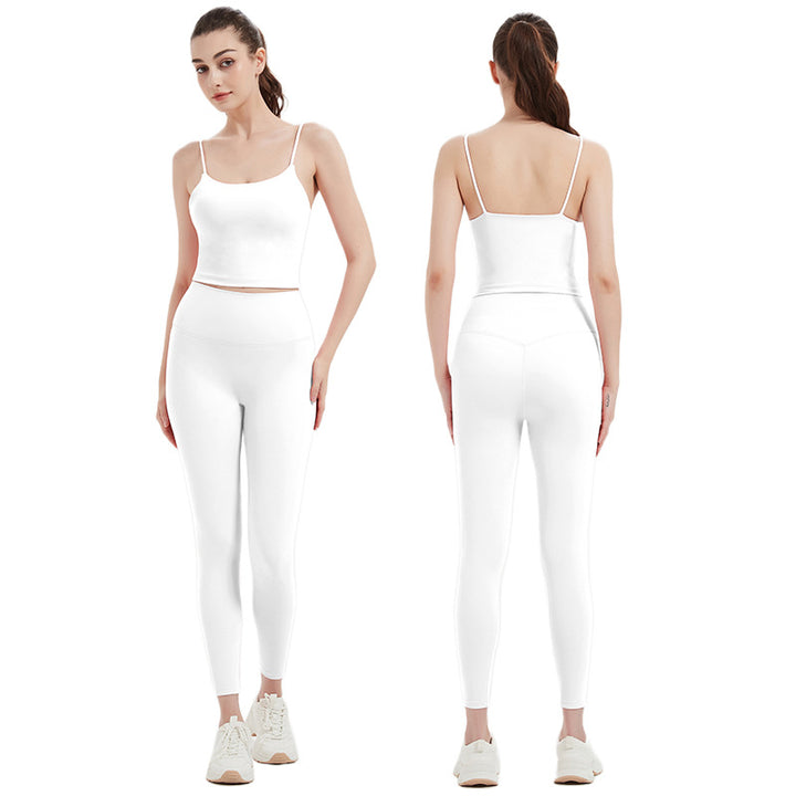Dame Sporty Sæt med stropløs Top og højtaljede Leggings Stilla