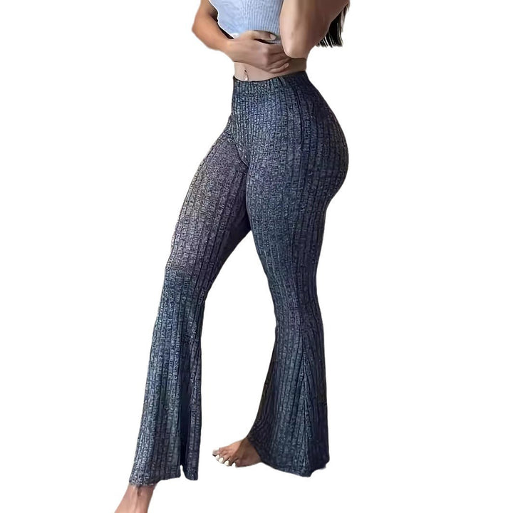Dame Sporty Bootcut-Leggings i åndbart materiale med høj talje Stilla