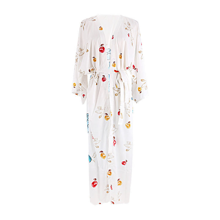Damer luftig Kimono-frakke med blomsterdesign Stilla