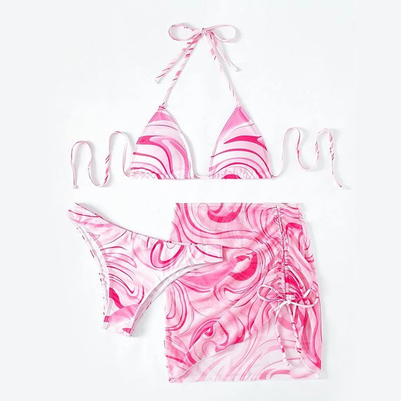 Dame bikini-sæt med raffineret ringdetalje og elegant nederdel-bukser Stilla