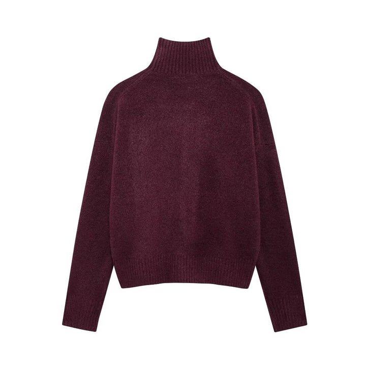 Femme Chunky Knit Turtleneck Pullover Stilla