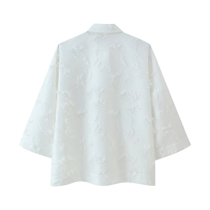 Femme Fald A-linje Midi Nederdel med floral tekstur Stilla