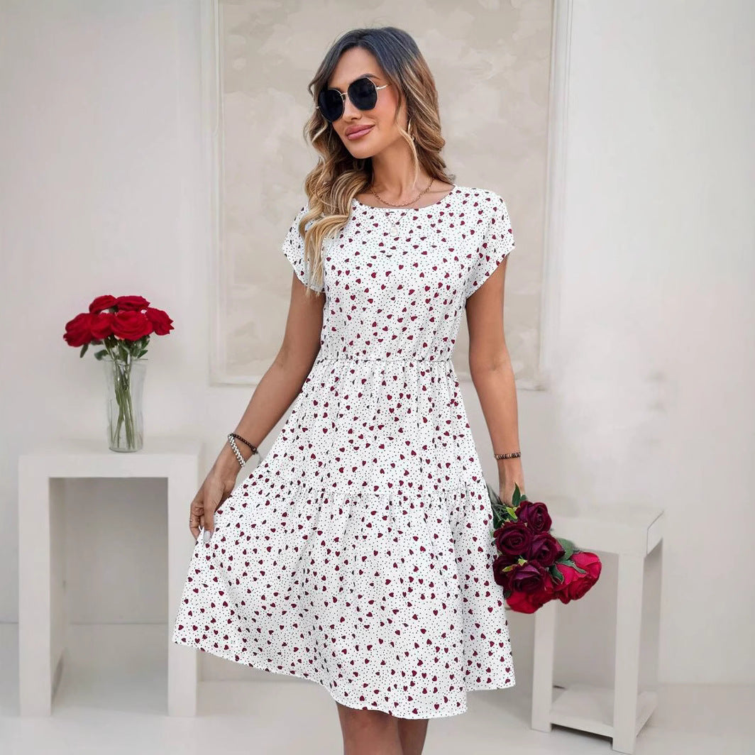 Dame luftig Midi-kjole med glad blomsterprint Stilla