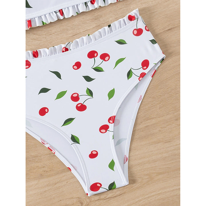 Dame Bikini-sæt med voluminøse flæser og frugtagtigt design Stilla