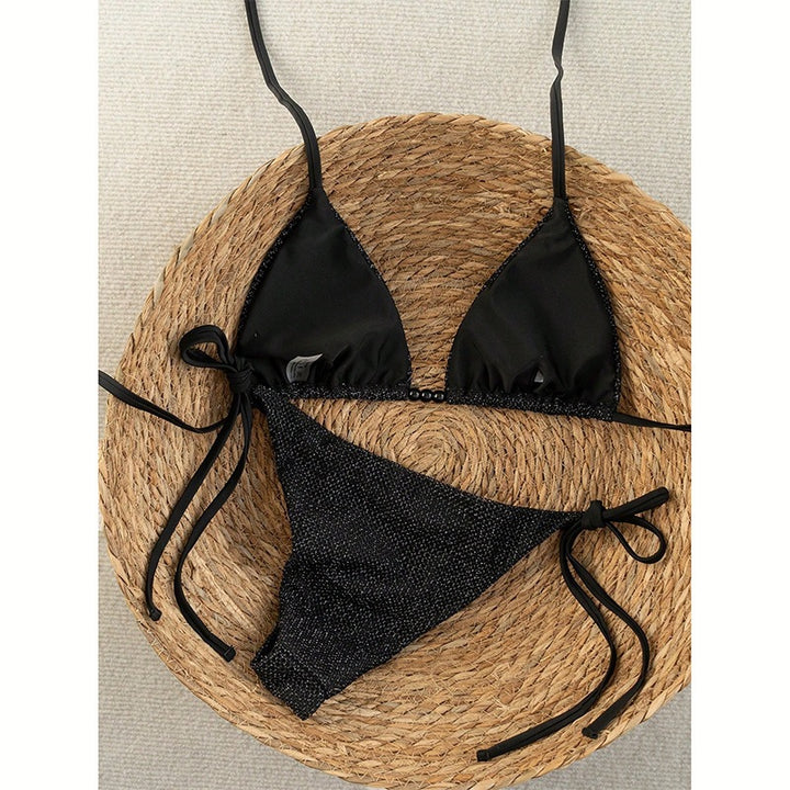 Dame bikini-sæt med trendy hulstrik-design Skovae