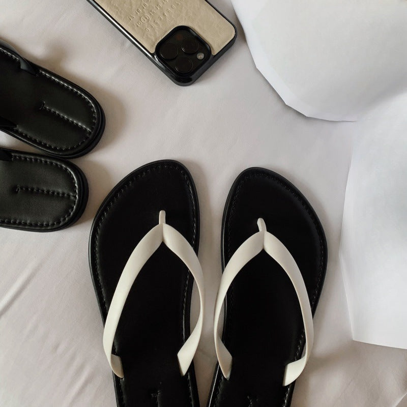 Dame Minimalistiske Tåseparator Sandaler med Justerbare Stropper Stilla