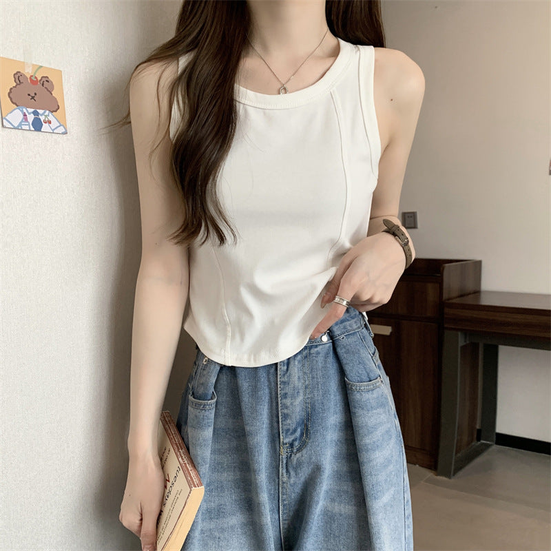 Femme Stilfuld Ærmeløs Crop Top Stilla
