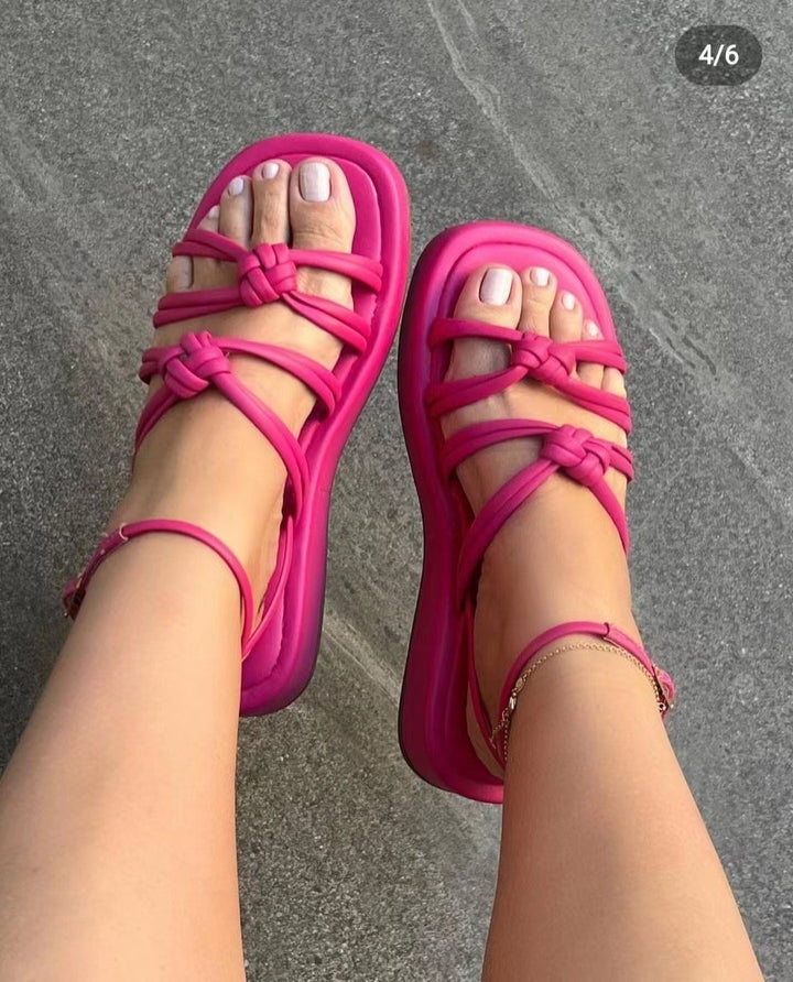 Dame sandaler med innovativt knude-design og skridsikker sål Stilla