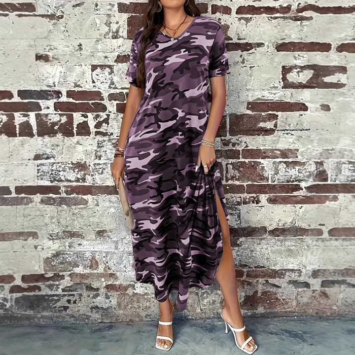 Dame Fritid Camouflage Maxi Kjole Stilla