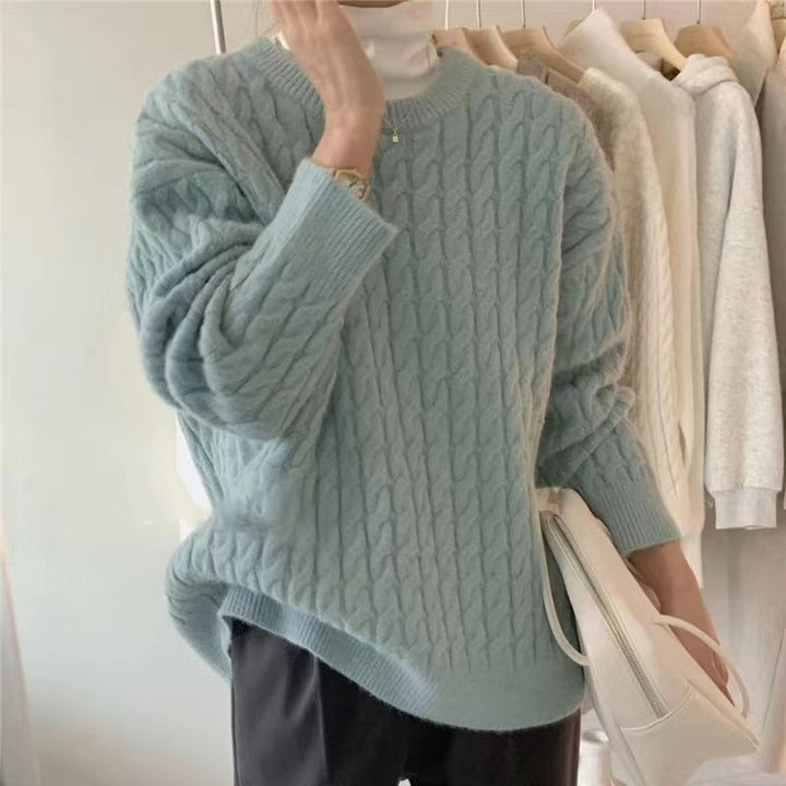 Femme Cozy Kabelstrik Pullover Sweater Stilla