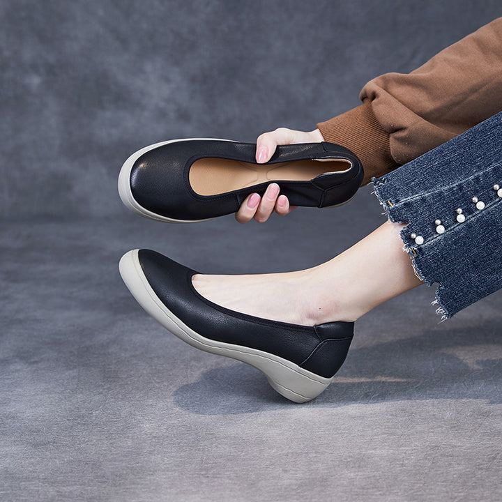Dame Behagelige Læder Vejr Slip-On Flats Stilla