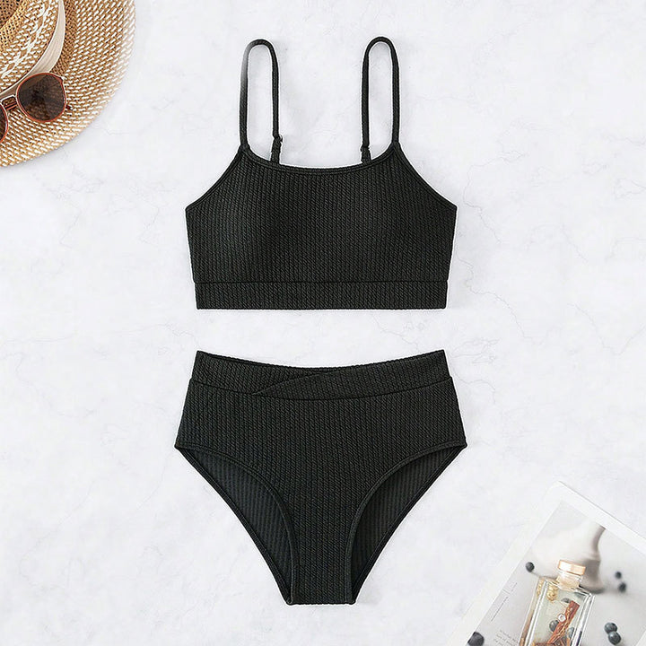 Dame Cropped Top og højskårne bikini-trusser Skovae