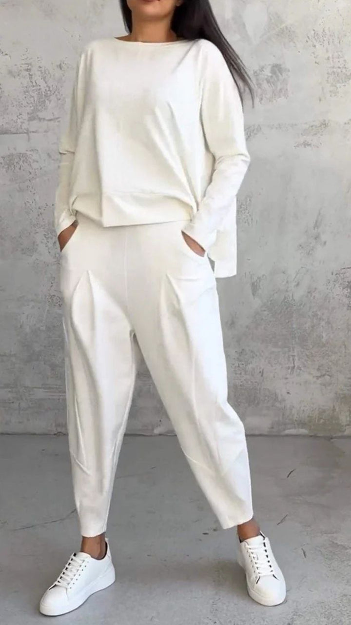 Dame afslappet sæt med løs pasform og praktiske lommer Stilla