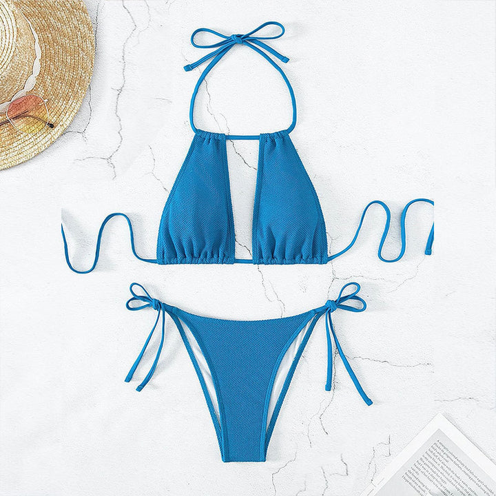 Dame Mesh Halter Bikini Sæt Stilla