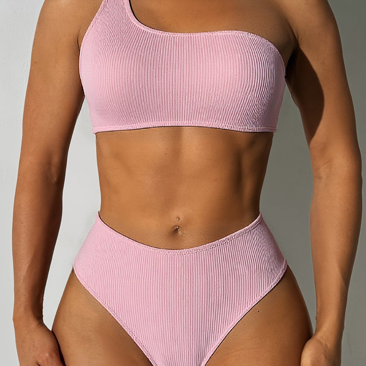 Dame Højtaljede Bikinisæt med asymmetrisk top Stilla
