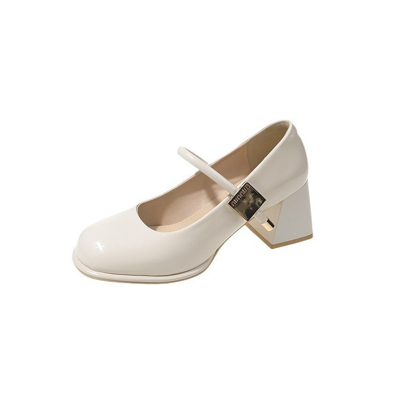 Dame Elegante Mary Jane Pumps med blokhæle og moderne rem Stilla