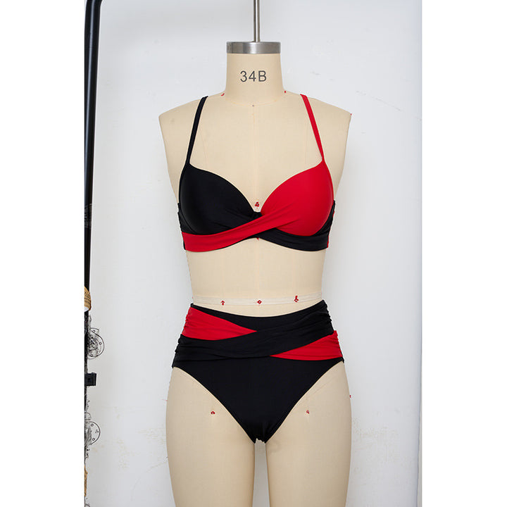 Dame Bikini Sæt med justerbare stropper og trendy prikket mønster Skovae