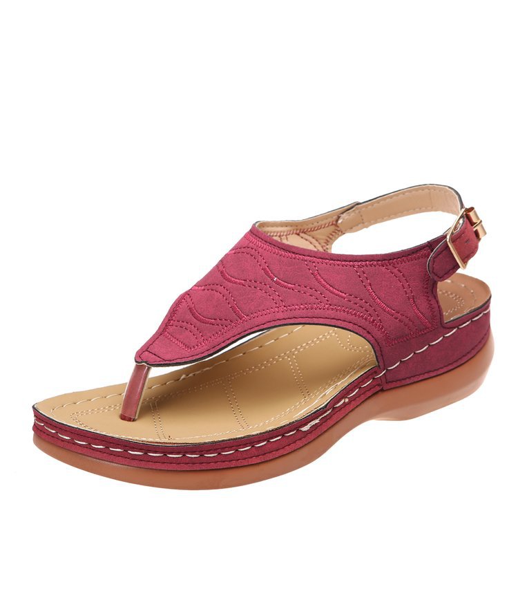 Dame Komfortable Tåsplit Sandaler med justerbar rem og ergonomisk sål Stilla