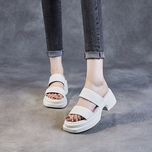 Dame Chic Blokhæl Slide Sandaler Stilla
