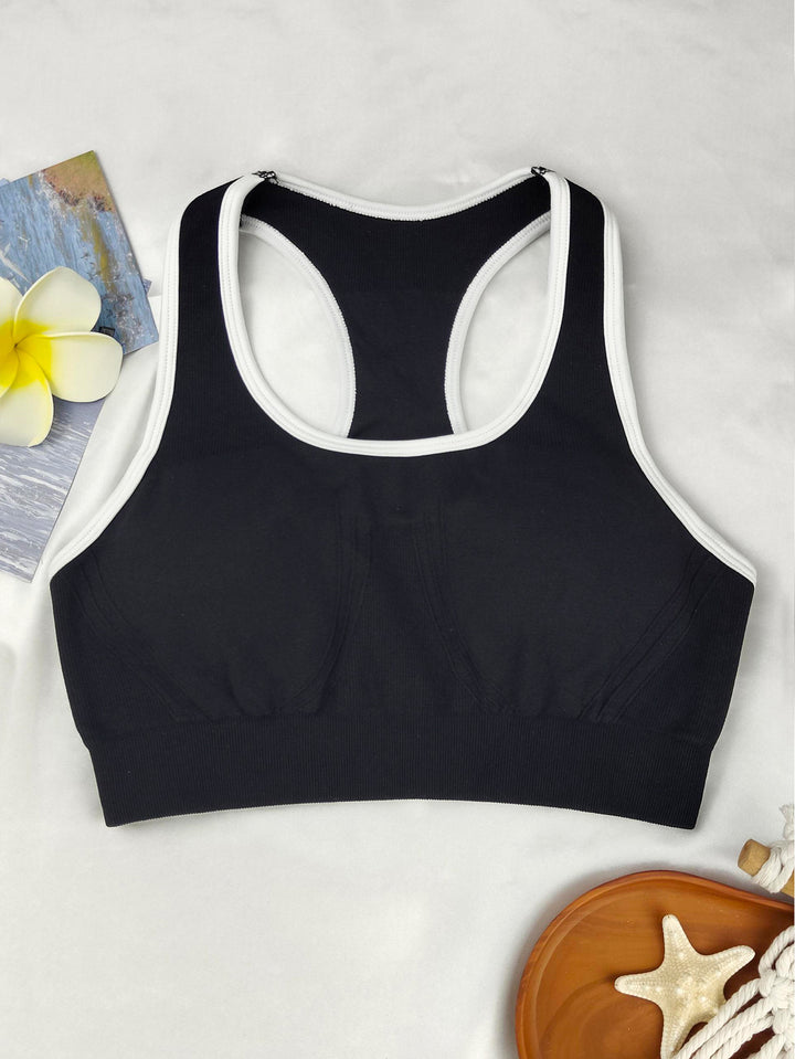 Dame Sport-Bustier med åndbart blandingsstof og støttende kopper Skovae