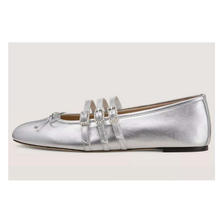 Femme Elegante Strappy Ballerinas med strass-accenter Stilla