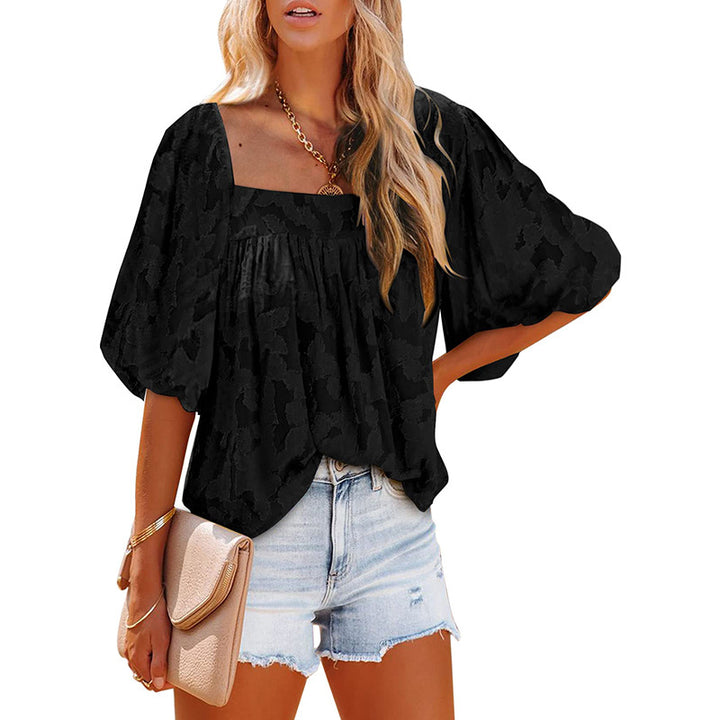 Damebluse med vide ærmer og elegant snit Stilla