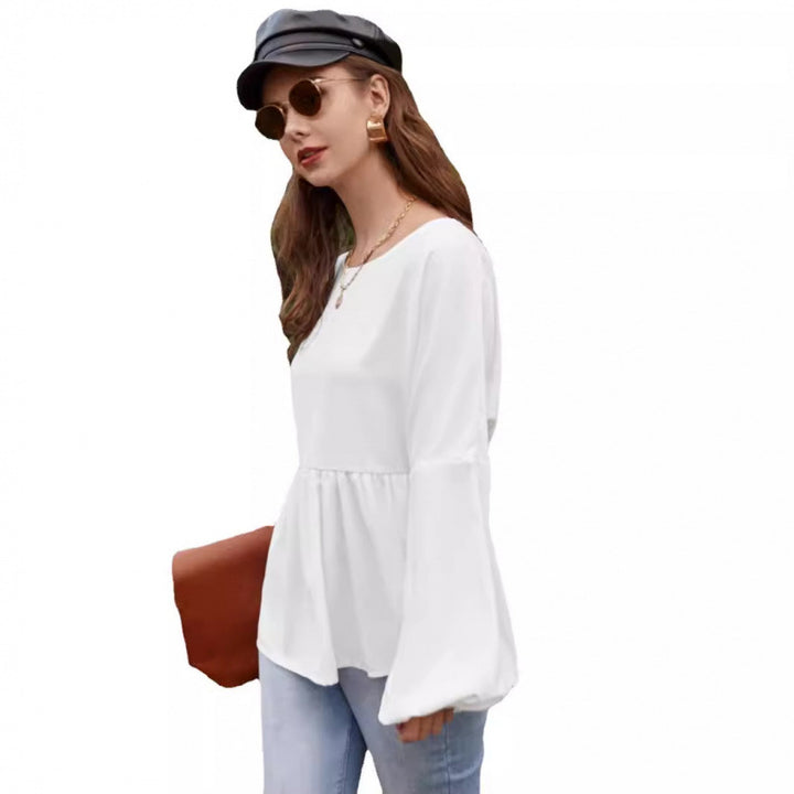 Damer Flydende Peplum-Bluse Stilla