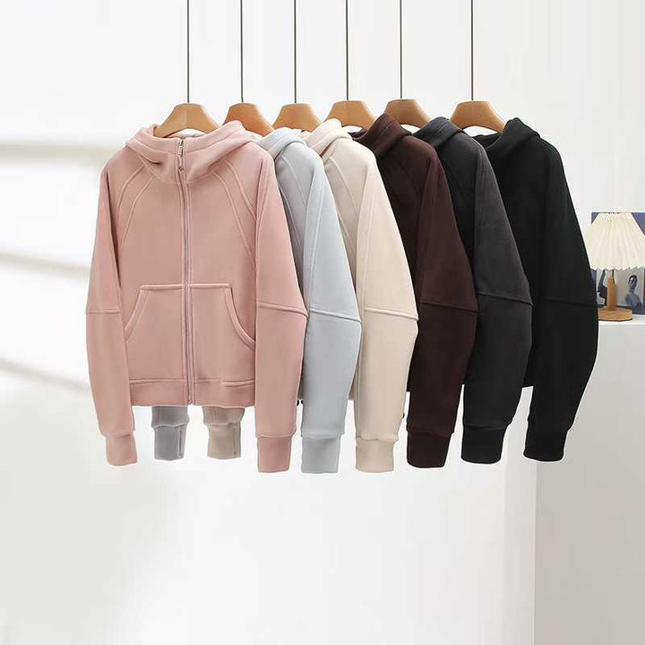 Kvindernes sporty zip hoodie med hyggeligt foer Stilla